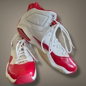 RARE Men's 315317-161 White & Red Air Jordan B'Loyal Lace-Up Shoes EUC